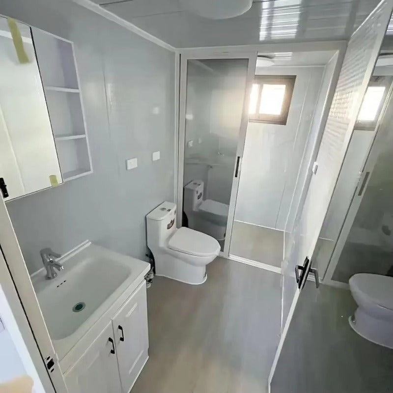 Portable Prefab Tiny Home for Sale, 40ft Modular Home - with 2 Bedrooms, 1 Kitchen & Bathroom, Expandable Container House To