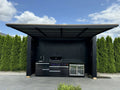 New Stainless Steel Grill BBQ Grill Camping Bbq Outdoor Kitchen Modern Black Finish Cabinets Island