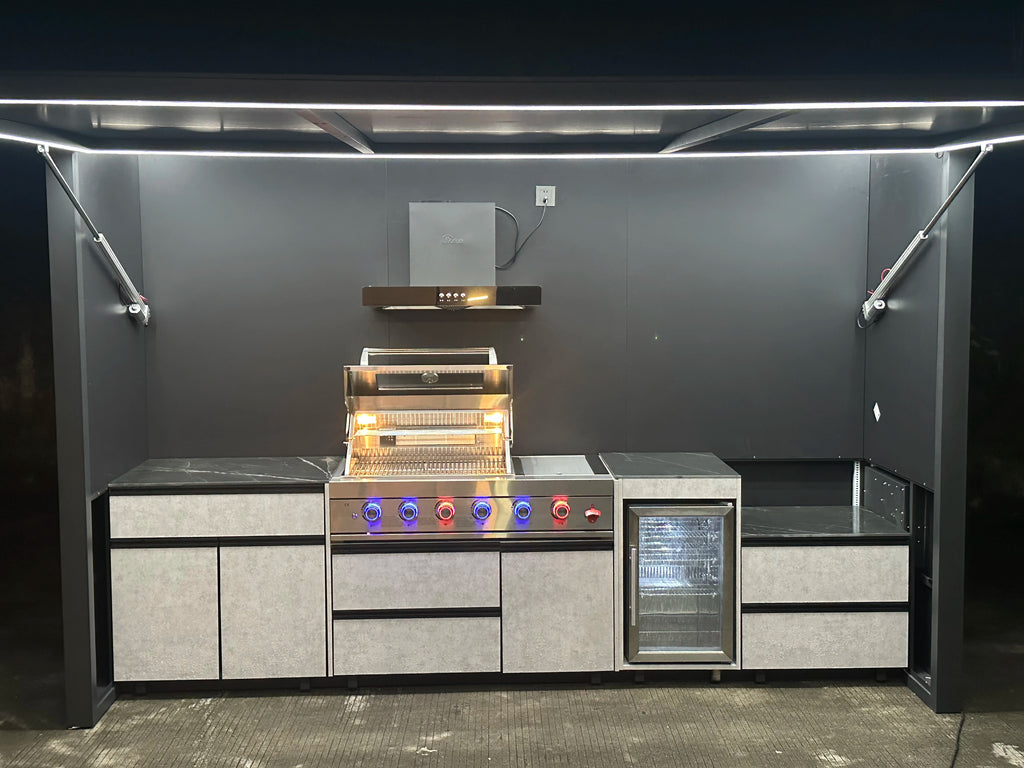 All-Weather Barbecue Fridge & Sink Station Weather-Resistant Customizable Elevate Agrotourism Outdoor Dining