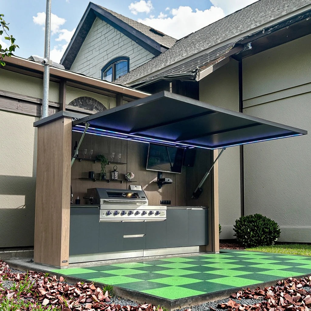 BBQ House All-In-One Heavy-Duty Stainless Steel Grill Modern Style Prefet for All-Weather Family Gatherings & Parties