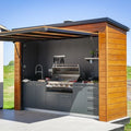 YardLux Customizable Outdoor Kitchen Pod - Modular BBQ Grill & Aluminum Cabinets for Tailored Patio Backyard Designs