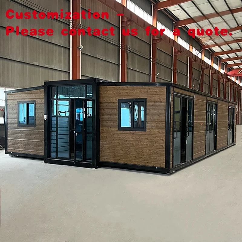 custom.Prefab Cabin 40ft Container House With 3 Bedroom Expandable Container House Home Use