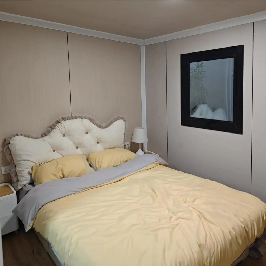 20ft Luxury Expandable Tiny Home for Sale, Prefab Folding Container House 2 Bedroom 1 Living Room 1 Bathroom