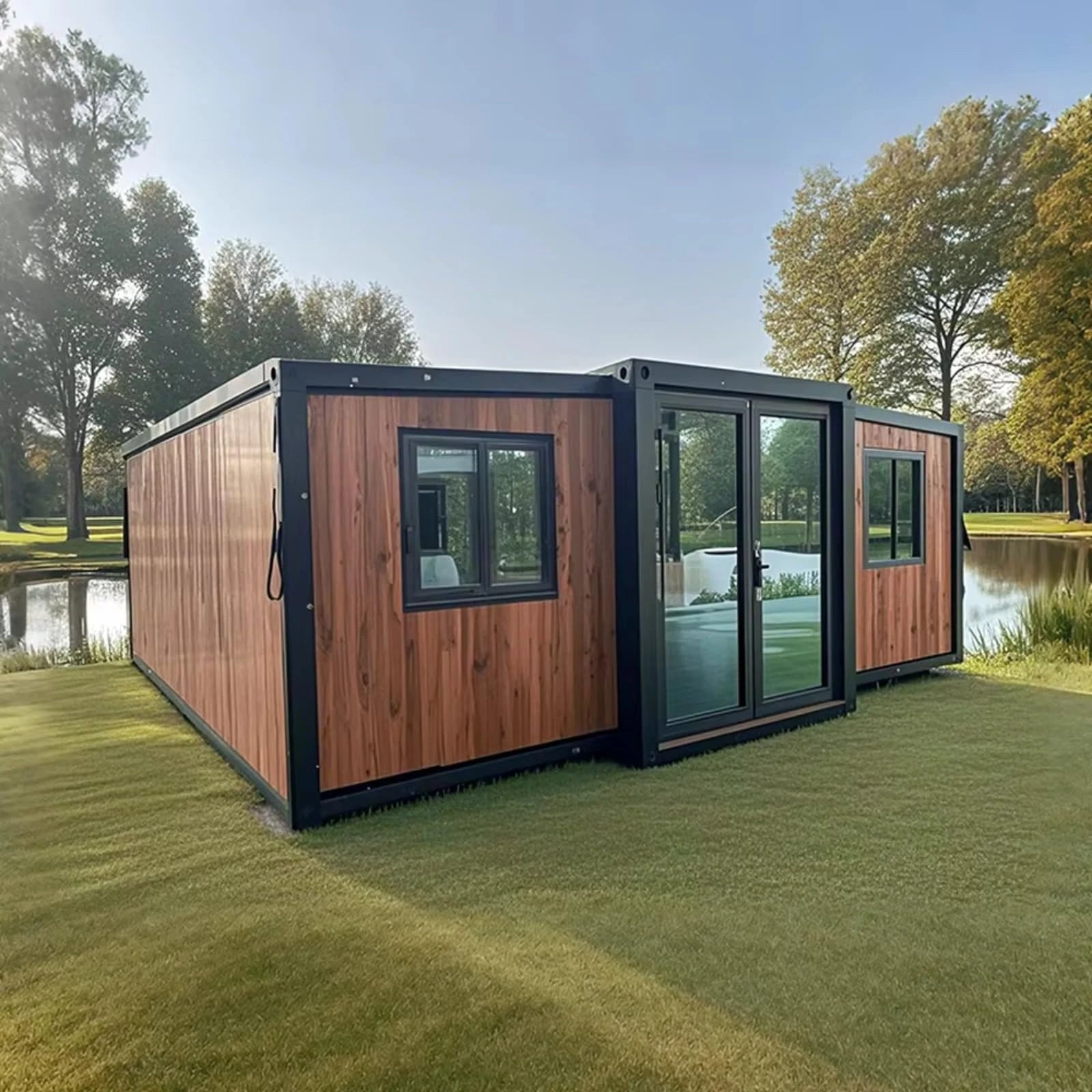 40ft Expandable Container House Portable Container Homes Mobile Prefabricated House 3 Bedroom Modular Home with Kitchen Bathroom