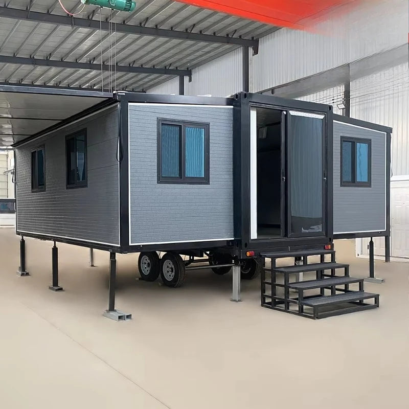 Trailer Folding House Prefabricated 20 'Container Container House Ready to Live 2 Bedroom Portable Prefabricated