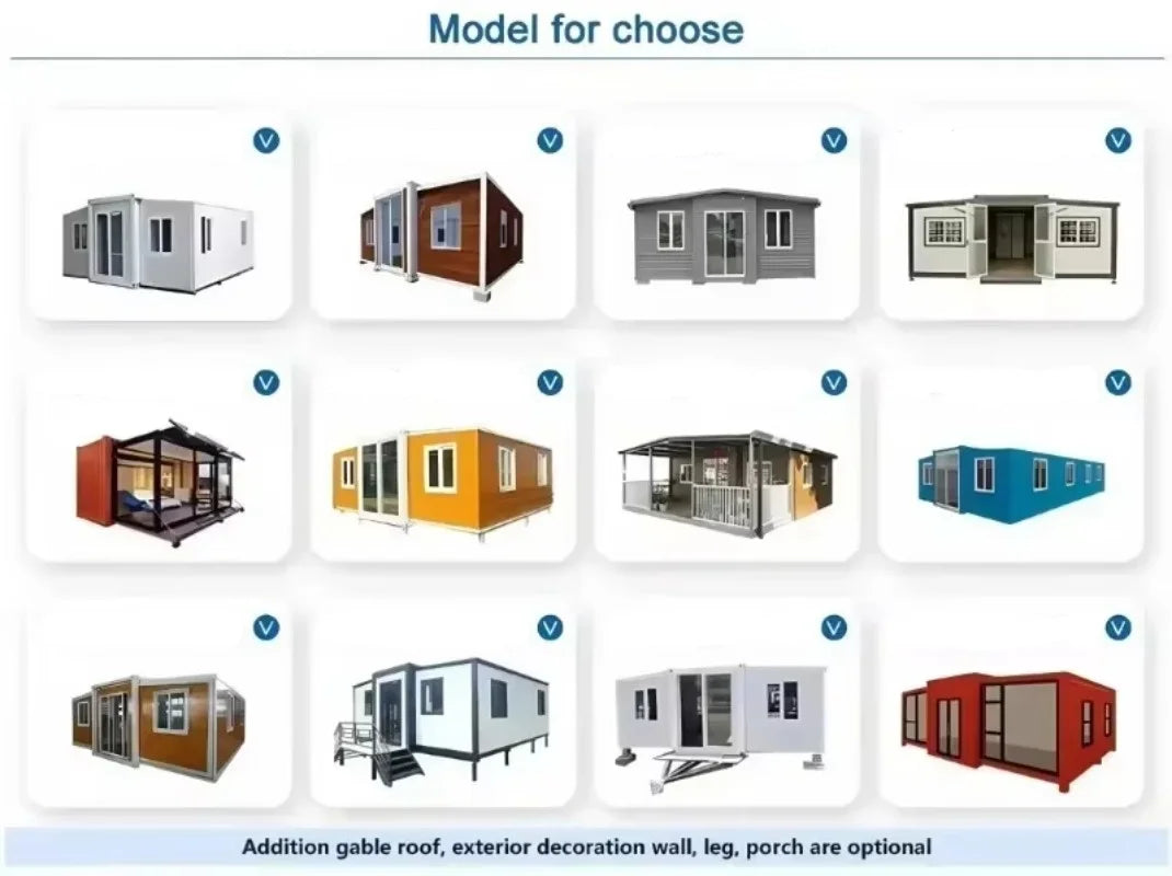 Prefab Container House 20ft 40ft 30ft Folding Expandable Container House Prefabricated Solar Power Farm House Durable