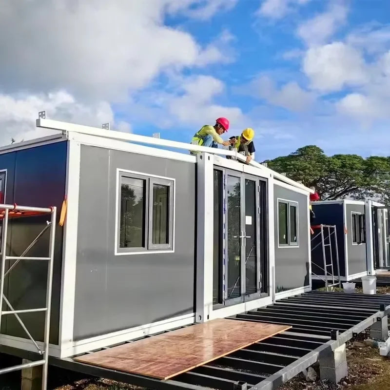 Luxury 40ft Modular Expandable House with Solar Energy Prefabricated Meeting Room Office Warehouse Mobile Home Foldable
