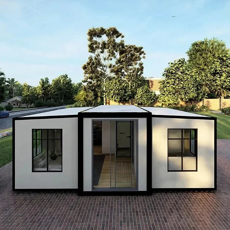3 Bedroom Prefabricated House for Spain Luxury Modern Outdoor Outdoor Garden Lounge 20ft Prefablicadas Houses Eco-Friendliness
