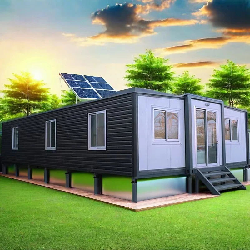 3 Bedroom Prefabricated House for Spain Luxury Modern Outdoor Outdoor Garden Lounge 20ft Prefablicadas Houses Eco-Friendliness