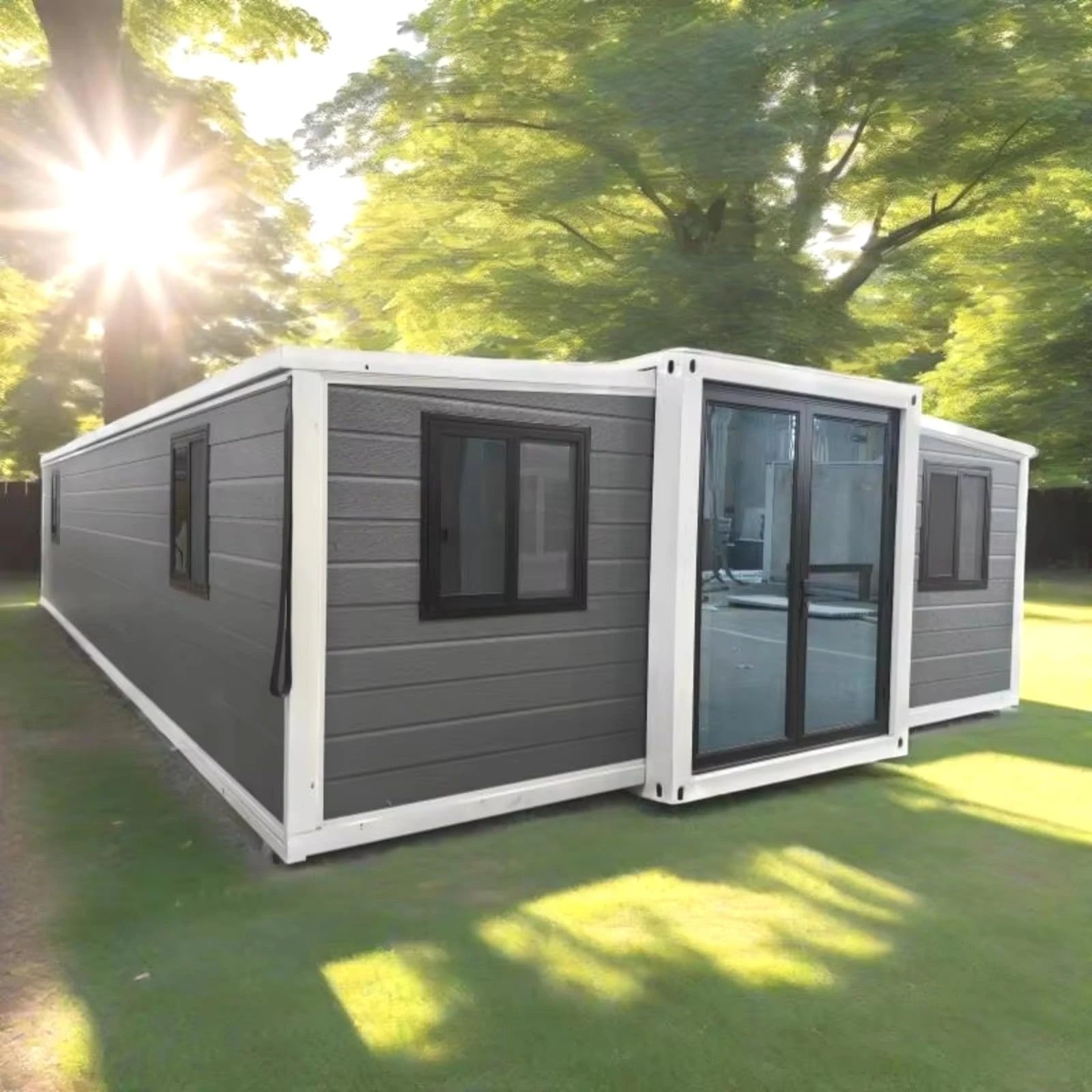 40ft Expandable Container House Portable Container Homes Mobile Prefabricated House 3 Bedroom Modular Home with Kitchen Bathroom