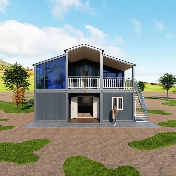 Mobile Villa Expandable Container 40ft Extendable 2 Story Container Home 3 Bedroom Tow Floor Container House Luxury